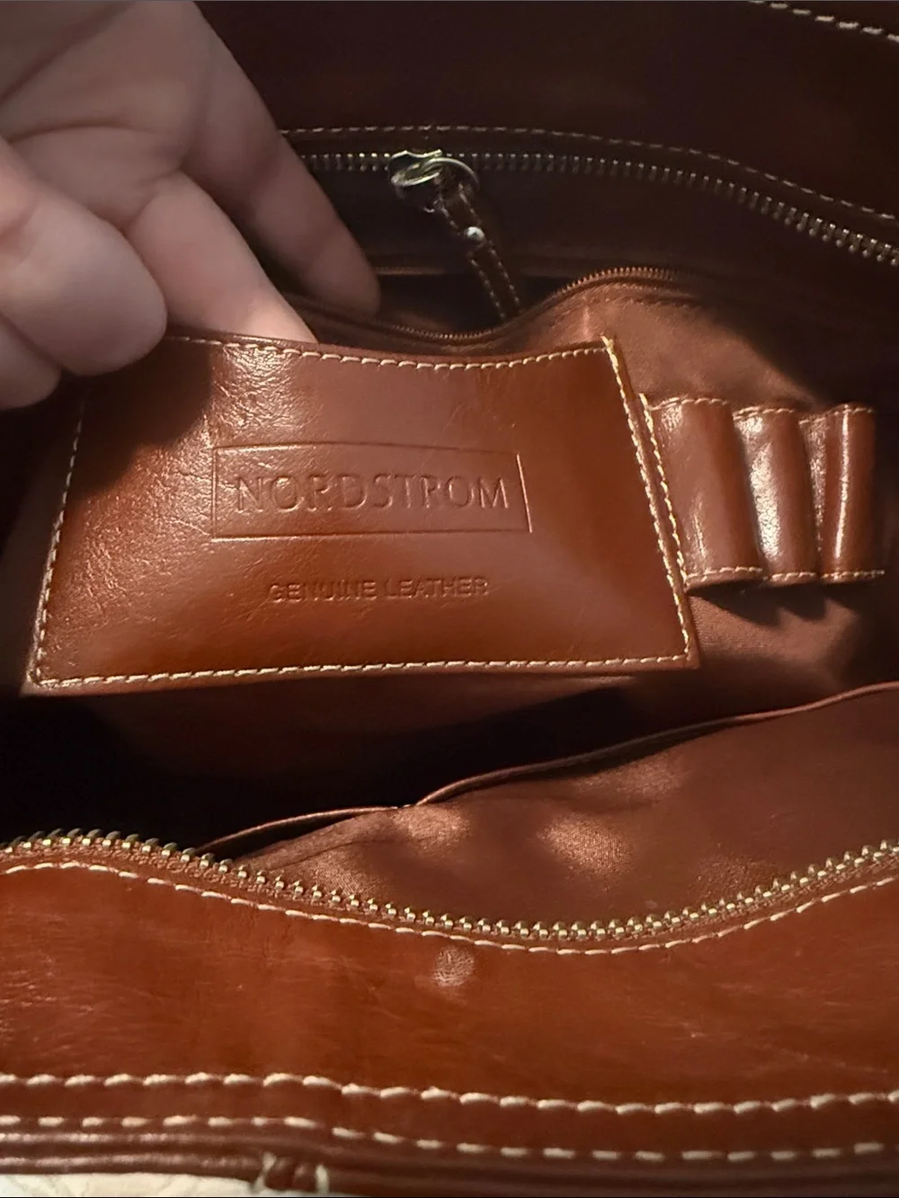 Classic Brown Leather Tote Bag - Women Bags